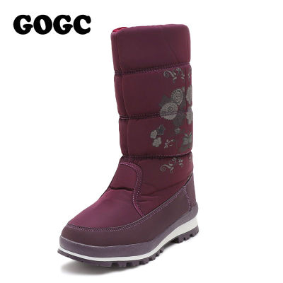 GOGC platform boots black boots winter boots women white boots snow boots flats shoes women womens booties female shoes G9620