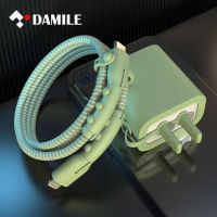 DAMILE CP10เดิมสายข้อมูลป้องกันสำหรับ Iphone/android USB ชาร์จสาย S Aver ลวด Winder คุ้มครองซิลิโคนอ่อนนุ่มสายป้องกันเครื่องมือ