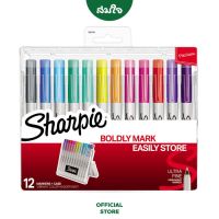 Sharpie - ชาร์ปี้ Fine ปากกาชาร์ปี้ รุ่น ไฟน์ บรรจุ 12 สี ปากกาเคมีเขียนได้ทุกพื้นผิว ปากกามาร์คเกอร์ ปากกากันน้ำ