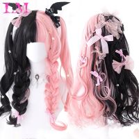 【jw】№●✤  Synthetic Hair And Pink Wigs Wig With Bangs Resistant