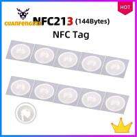 CUANFENGS28 50pcs 13.56MHz ป้าย NFC เส้นผ่าศูนย์กลาง25มม. กลมกลมๆ ฉลาก NFC213 ทนทานต่อการใช้งาน สติกเกอร์213 สำหรับ Huawei Share ios13ทางลัดอัตโนมัติส่วนบุคคล คัดลอกป้ายโคลน