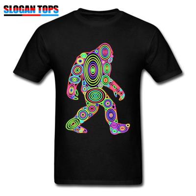 Hop Men Tshirt Colorful Bigfoot Cotton Crew Neck Mens Tees Crazy T Shirt Classic