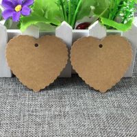 New Arrival Kraft Paper 400PCSLot 6.5*6cm Heart Shape Lace Scallop Side PriceTags Jewelry Head Cards Mark Accept Custom Logo