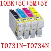 73n ที่รองรับตลับหมึก4สีสำหรับ Epson Stylus T10/T11/T20/T21/T40w/T13/Tx220/T20e/Tx213เครื่องพิมพ์คุณภาพสูงหมึกเต็มรูปแบบ