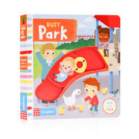 Busy series busy Park English original picture book busy Park push-pull sliding mechanism cardboard book 0-1-3-6-year-old childrens English Enlightenment cognitive game toy book early education parent-child interaction