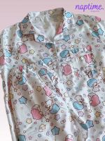 ชุดนอนน่ารัก เสื้อ+กางเกง รุ่น "Twinkle little stars " ผ้าไหมอิตาลีนุ่มใส่สบาย Naptime