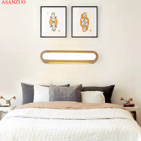 Modern Japan Style Led Oak wooden Wall Lamps Lights Bedroom Bed lamp bathroom Home Wall Sconce solid wood wall light fixtures