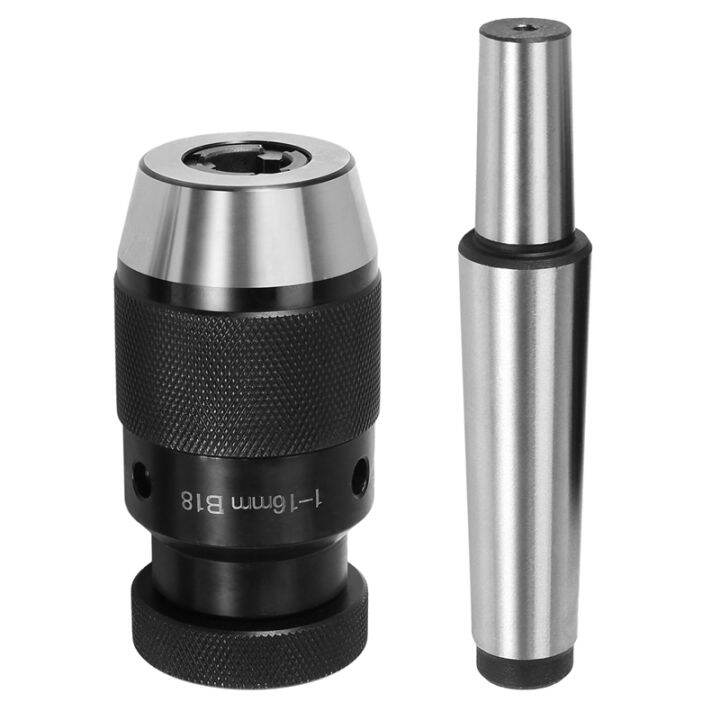Keyless Drill Chuck 0.216mm B18 + MT3 M12 DIN228A Morse Taper Arbor