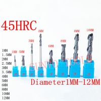 เครื่องตัด CNC Milling 2F 4 ขลุ่ยทังสเตนคาร์ไบด์ End Mill Set HRC50 ก้านตรงเครื่องมือ CNC 1mm / 2mm / 3mm / 4mm / 5mm / 6mm / 8mm / 10mm