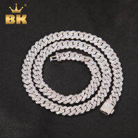 THE BLING KING 10mm Cuban Link Choker Micro Paved Two-Tone Cubic Zirconia White Pink Prong celet Necklace Hiphop Jewelry