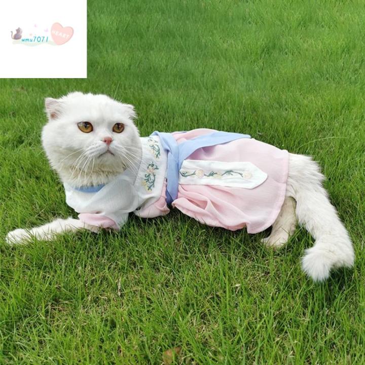 Con Chó Váy công chúa quần áo cho cún nút thắt nơ ăn mặc vật nuôi váy tutu  sọc mùa hè váy cho chó con cô gái cho nhỏ vừa mèo chó 