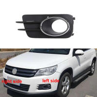 ฝาครอบไฟตัดหมอกกรอบไฟตัดหมอกหน้าสำหรับ VW Tiguan 2010 2011 2012กระจังแถบด้านหน้าตกแต่งด้วยวงกลมสว่าง