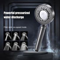 ZhangJi 6 Modes 12 CM Large Panel Adjustable High Pressure Shower Head Eco Water Saving Rainfall Showerhead Bathroom Accessories Showerheads