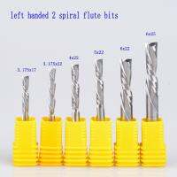 1Pcs 3.175mm 4mm 5mm 6mm AAA left handed 2 spiral flute bits Down Cut carbide endmill Left-Handed spiral cutter