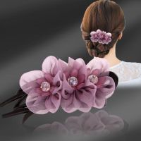 Korean fashion silk yarn flower cloth hairpin curler hairpin headwear exquisite hair accessories