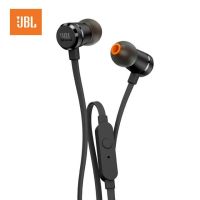 Jbl เพลงสเตอริโอหูฟังแบบมีสาย T290กีฬาหูฟังเบสการโทรแบบแฮนด์ฟรีจากระยะไกล1ปุ่มพร้อมไมโครโฟนสำหรับ Iphone Android