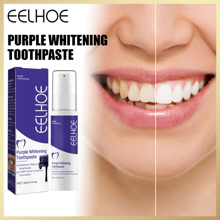 Eelhoe Purple Brightening White Toothpaste For Stain Removal Tar