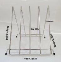 ที่วางเขียงสแตนเลส 4 ช่อง CUTTING BOARD RACK 4 GAPS STAINLESS STEEL