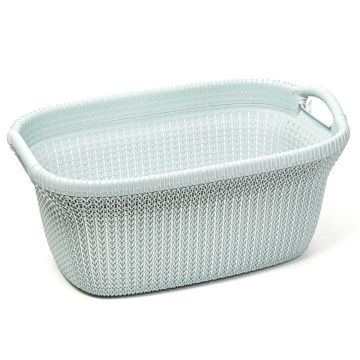 Curver Knit Misty Blue Laundry Basket 40L Lazada PH