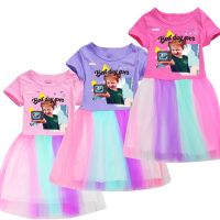 【CC】 Kids for Short Sleeve Cartoon Birthday Dresses A FOR ADLEY Children Clothing Dres