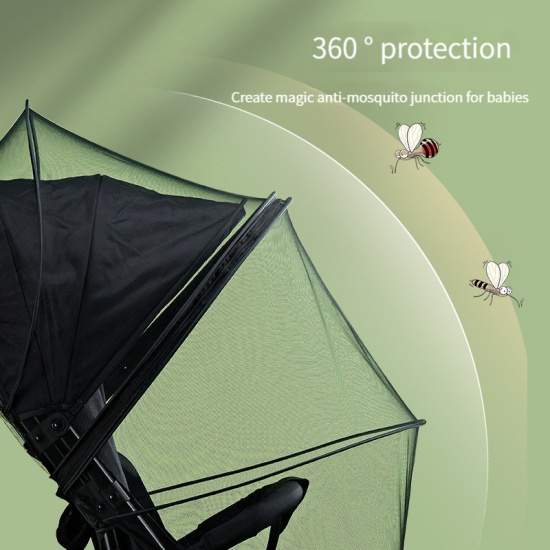 Hamshmoc xe đẩy em bé màn chống muỗi phổ chống muỗi trẻ em lưới ngăn côn - ảnh sản phẩm 6
