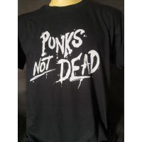 เสื้อวงนำเข้า Punks Not Dead The Exploited Anarchy s Punk Rock Retro Style Vintage T-shirt เงิน เก็บ