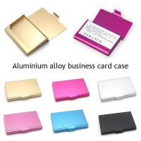Wholesale Fashion Business Card Holder Aluminum Alloy Box Card Organizer Women Men Metal Credit Cards Case Thin Purse Wallet Toiletries  Cosmetics Bag