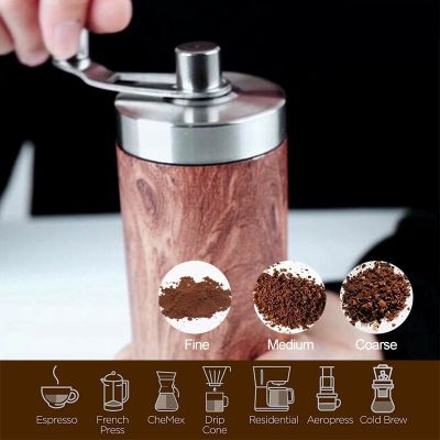 （HOT NEW） NewCoffeeGrinder บ้านเครื่องชงกาแฟ Cranked เครื่องบดถั่วปรับไม้