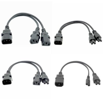 【YF】 IEC 320 C14 Male Plug to 2XC13 C5 C7 C8 C13 Female Y Type Splitter Power CordC14 2ways Adapter Cable 250V/10Acable