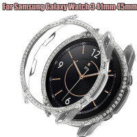 ประกายเพชรเคสสำหรับ Samsung Galaxy Watch 3 41Mm,ตบแต่งลายแฟชั่นผู้หญิงกรอบเคสครอบปกป้องกันชนสำหรับ Samsung Watch 3 45Mm