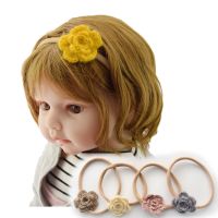 Children 39;s Hair Band Mohair Flower Headband Elastic Headgear Baby Seamless Elastic Hair Accessories Girl Headdress