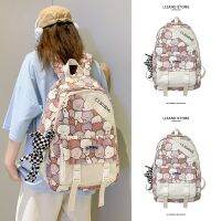 Childrens 2023 new non-collision style junior high school students graffiti schoolbag female backpack college students design sense niche backpack 【BYUE】