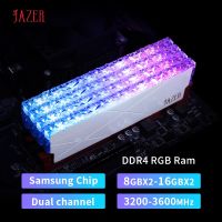 JAZER RGB RAM DDR4หน่วยความจำ8GB 16GB 16GBx2 8GBx2 DDR4 3200MHz 3600MHz ประสิทธิภาพการโอเวอร์คล็อกบนเดสก์ท็อป