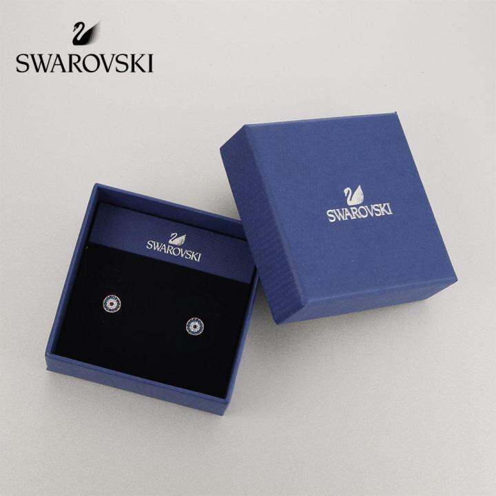 สวารอฟสกี้swarovski-stud-earrings-duo-earrings-girls-personality-mystery-the-gift-for-girlfriend-stud-earrings-womens-fine-jewelryth