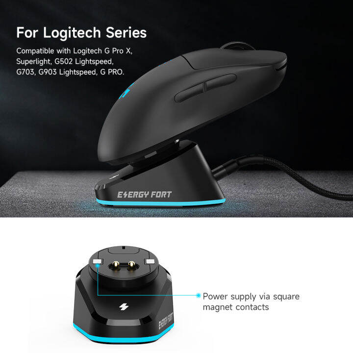 Gaming Mouse Wireless Charger For G403 G502 X Plus G703 G903 HERO ...