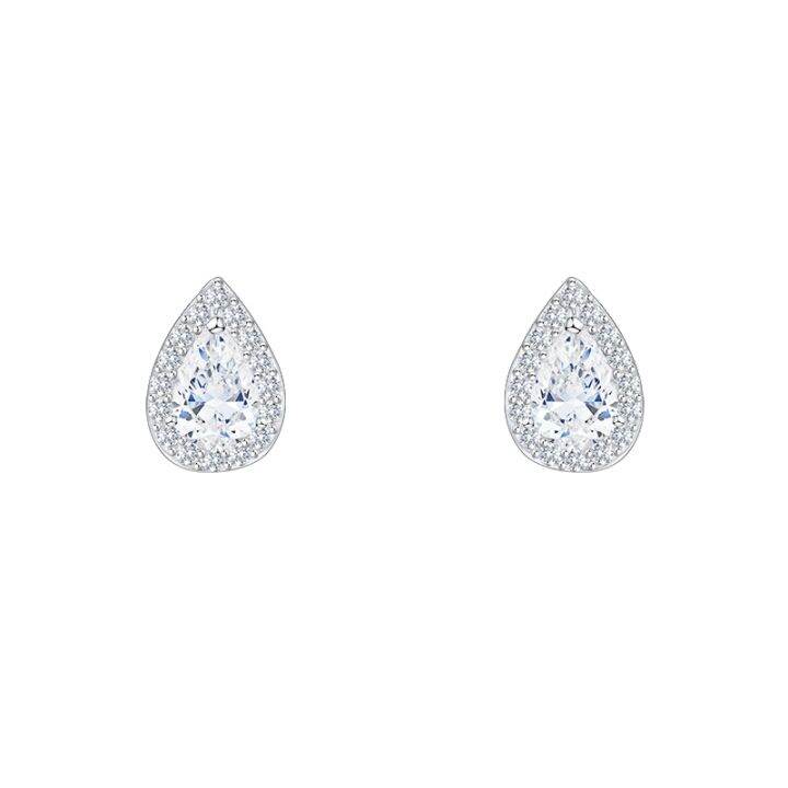 mm75-weimanjingdian-ยี่ห้อ-halo-teardrop-cubic-zirconia-cz-zircon-คริสตัลต่างหูสตั๊ดสำหรับหญิงสาวเจ้าสาวหรือเครื่องประดับเพื่อนเจ้าสาว