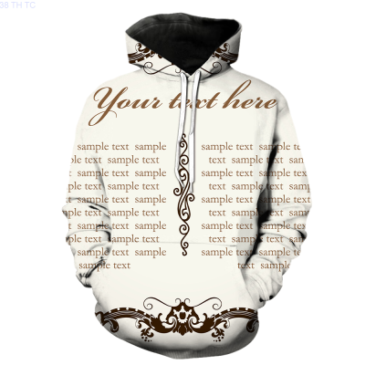 New European And American Label Pattern Mens Hoodies Long Sleeve 3d Printed Unisex Oversized with Hood Jackets Hip Hop Fashion Tops popular