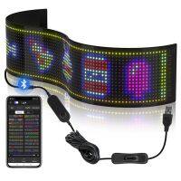 LED Matrix Pixel Panel Bluetooth APP USB 5V Flexible Addressable RGB Pattern Graffiti Scrolling Text Animation Display