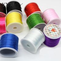 【YD】 50meters/roll 0.8mm crystal thread cord for making 28 colors purple red black blue string diy bracelets necklace finding