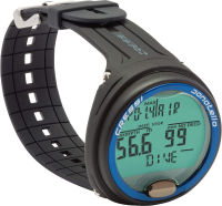 Cressi Scuba Diving Computer for Beginners - 4-Dive Modes: Air • Nitrox • Gauge • Free - Long Battery Life - Strong Backlit Display - Donatello: Made in Italy Black/Blue