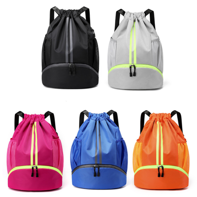 Swim Gym Bag With Shoe Compartment Sports Backpack For Men Waterproof Sports Backpack Mens Sports Drawstring Backpack Womens Sports Drawstring Backpack