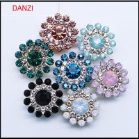 00DANZI00 10PCS 14mm ตัดเย็บเสื้อผ้า เครื่องประดับหมวก ที่เป็นประกาย พลอยเทียม ปุ่ม ตกแต่งเสื้อผ้า หินแก้วคริสตัล