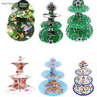 3-tier cartoon mermaid animals ballet girl cake stand birthday cup cake holder for Kids Birthday Party Supplies