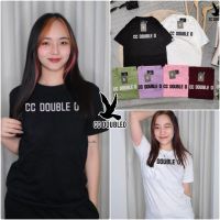 เสื้อยืด CC DUBLE O คอกลม งานปักนูน ผ้าCotton *00