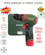 Máy Khoan Dùng Pin 16,8V AKUZA K3 Không Chổi Than Đầu Kẹp Autolook 10mm