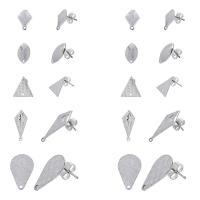 1Box 304 Stainless Steel Stud Earring Findings with Ear Nuts/Earring Backs Stainless Steel Color 20pcs/box