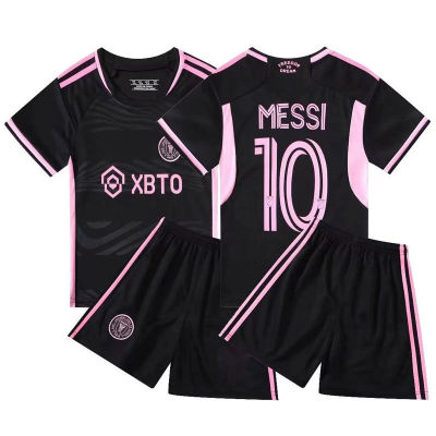 LEMON Miami International Messi หมายเลข 10 เสื้อฟุตบอลเด็ก เสื้อฟุตบอลอาร์เจนตินา เสื้อบราซิล โปรตุเกส ชุด