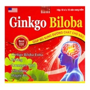 HỘP 100V Bổ não Ginkgo Biloba Citicolin Coenzym Q10 giúp hoạt huyết dưỡng