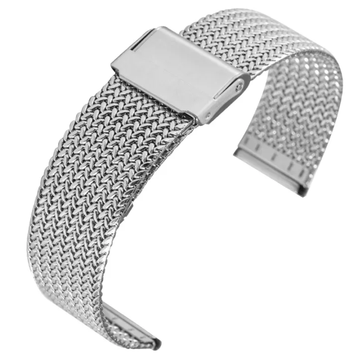 AIKEN 20Mm 22Mm Black/silver Mesh Stainless Steel Wrist Watch Band