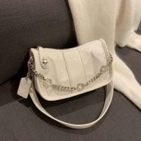 ●ↂ▩ Chio2nd Nanfeng Original White Rose Chain Underarm Bag Womens Summer Niche Light Luxury One Shoulder Messenger Bag